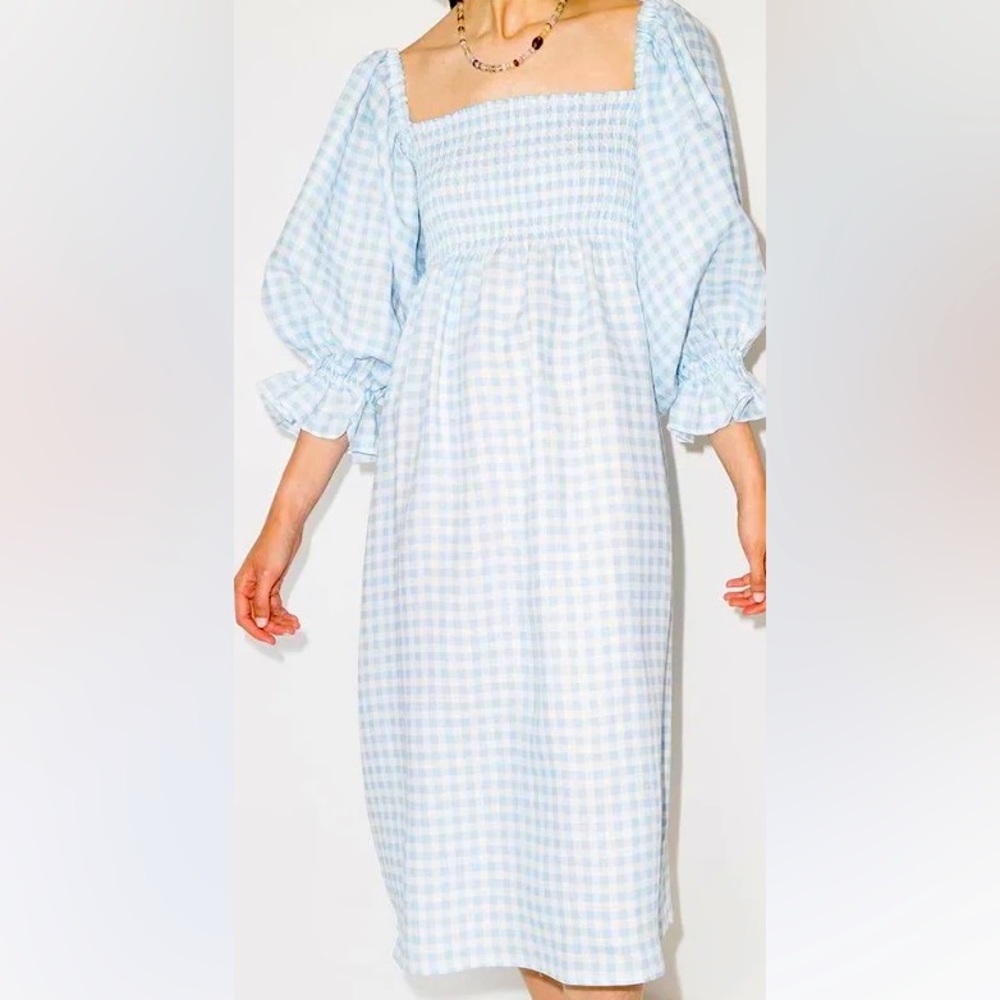 Sleeper gingham blue and white dress. One size fits all.